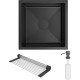 Кухонная мойка Roxen Uno 560210-44B 440*440 PVD графит под столешницу с ролл-матом и дозатором