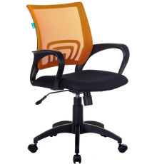 Кресло Бюрократ CH-695N/OR/TW-11 черный/оранжевый
