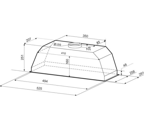 Кухонная вытяжка Krona Asta 600 PB нержавеющая сталь