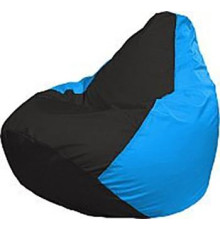 Кресло-мешок Flagman Груша Мини Г0.1-395 чёрный/голубой