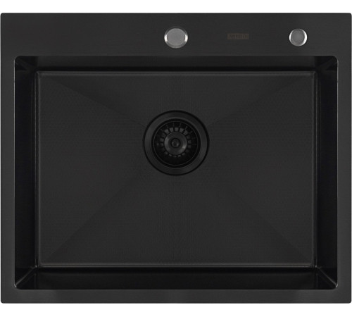 Кухонная мойка ARFEKA Eco AR мойка 600*500, коландер G, дозатор Black Decor
