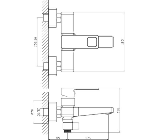Смеситель Lauter Cascade 21СК6615BS