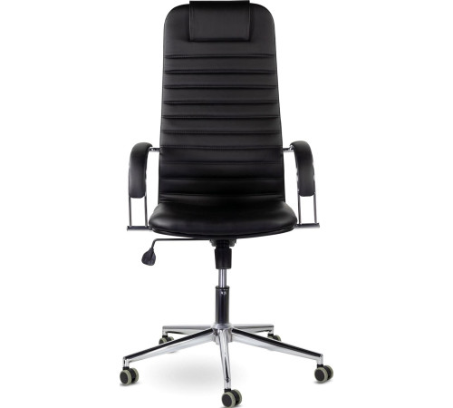 Кресло Brabix Pilot EX-610 CH кожзам, черный