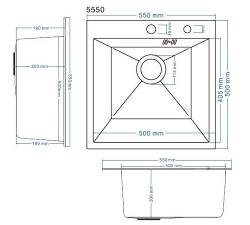 Кухонная мойка Schtoff Best Premium Black 5550
