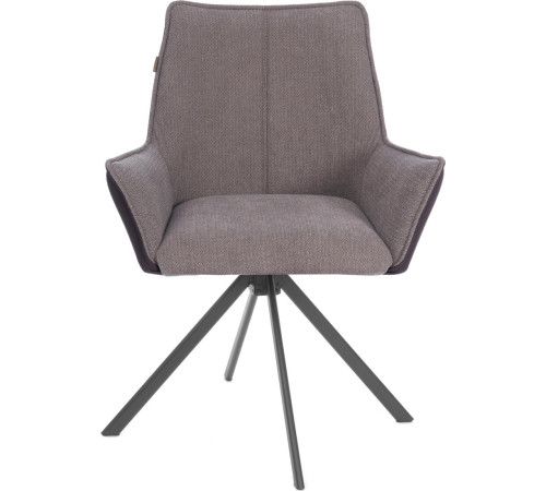 Стул с подлокотниками TetChair Мурано опора 360 велюр/букле HYP/экокожа, бежевый/коричневый