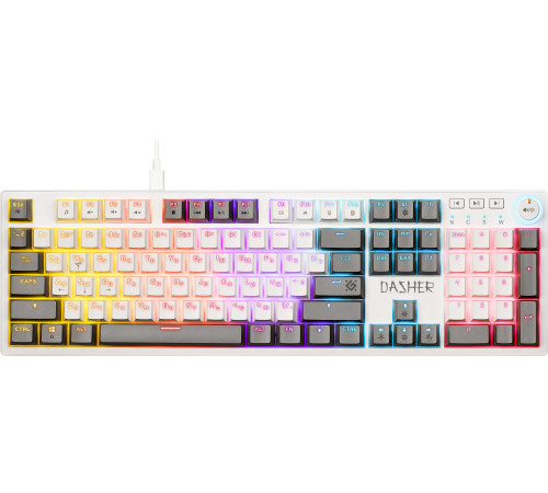 Клавиатура Defender Dasher GK-472 белый/серый