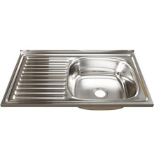 Кухонная мойка Mixline 528178 правая, полированная, 0.8 мм