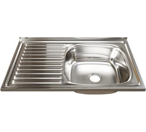 Кухонная мойка Mixline 528178 правая, полированная, 0.8 мм