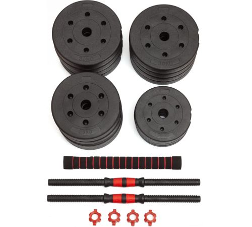 Набор гантелей с грифом для штанги VictoryFit VF-DC400 2x20 кг