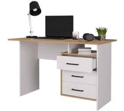 Стол Горизонт Лайт 1200 белый/крафт золотой