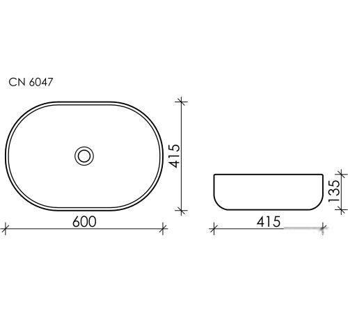 Умывальник Ceramica Nova Element CN6047MW