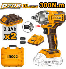 Гайковерт Ingco CIWLI2038 с 2-мя АКБ, кейс