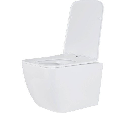 Унитаз подвесной Roxen Cube в комплекте с инсталляцией StounFix Dual Fresh 6 в 1 966075 кнопка: серый бетон