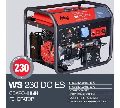 Бензиновый генератор Fubag WS 230 DC ES 646247
