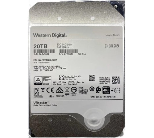 Жесткий диск WD Ultrastar DC HC560 20TB WUH722020BL4207