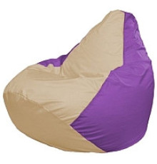 Кресло-мешок Flagman Груша Мини L Г0.1-138 светло-бежевый/сиреневый