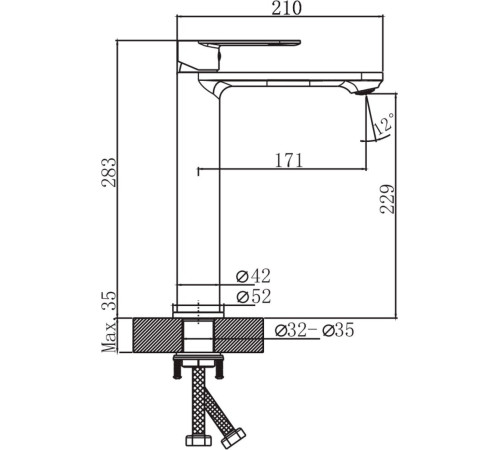 Смеситель Lauter Moon 21СК8691BS