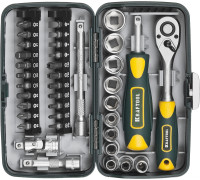 Набор трещотка с головками и битами KRAFTOOL 27970-H38 38 предметов