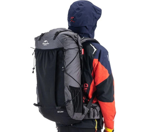 Туристический рюкзак Naturehike Rock Series NH19BP095 60L+5L dyneema черный