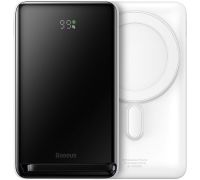 Внешний аккумулятор Baseus Magnetic Bracket Wireless Power Bank 20W 10000mAh белый