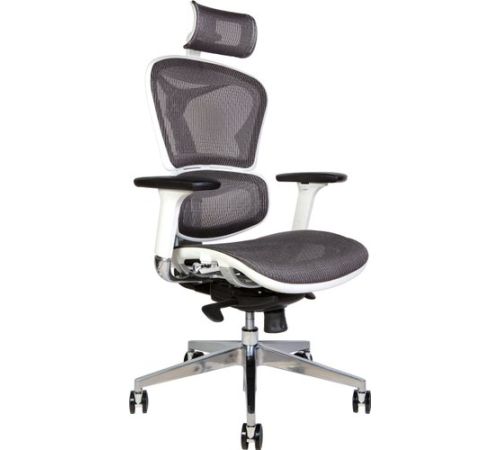 Офисное кресло Norden Hero White YS-0810H-TE+EW белый/серый
