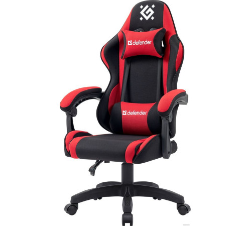 Игровое геймерское кресло Defender Expert черный/красный
