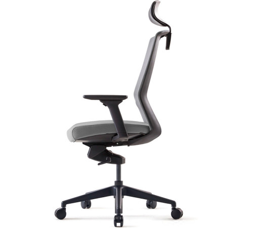 Кресло Bestuhl J1 Black Pl с подголовником серый