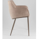 Стул с подлокотниками Stool Group Твигги LV-118-RlL-08-7006 шенилл бежевый/бежево-серый