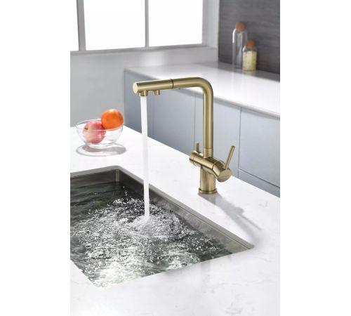Смеситель Paulmark Serpentine Se213222-LG светлое золото