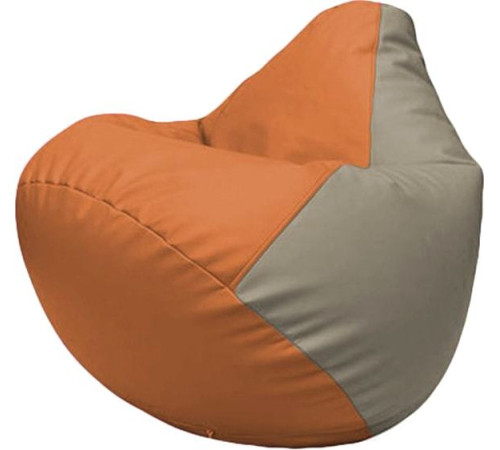 Кресло-мешок Flagman Груша Макси Г2.3-2002 оранжевый/светло-серый