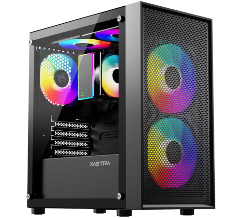 Корпус XASTRA A305M 3FRGB черный