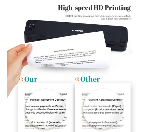 Портативный принтер Aimo P832 A4 Mobile Printer