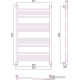 Полотенцесушитель Сунержа Флюид+ 1000x600 00-0222-1060