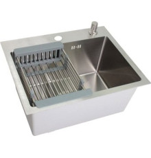 Кухонная мойка Wisent WS-35044/GER013 с сифоном, дозатором и коландером