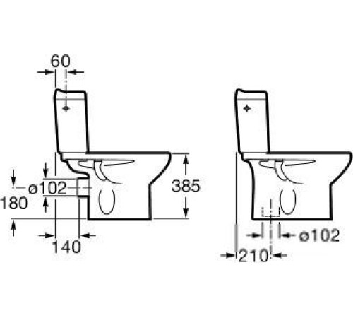 Унитаз Roca Victoria [342399000 + 34139Z000 + ZRU8013900] с крышкой