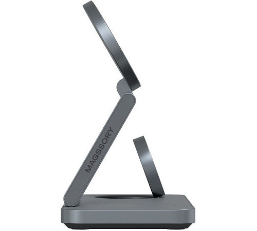 Беспроводное зарядное Magssory Yoga 3 в 1 Charging Station для Samsung Qi2 WCH017m темно-серый