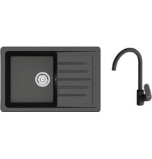 Кухонная мойка Berge BR-7602 + Like F8007122 черный