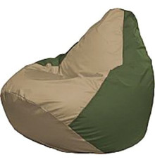 Кресло-мешок Flagman Груша Мега Super Г5.1-82 тёмно-бежевый/тёмно-оливковый