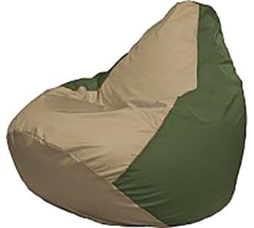 Кресло-мешок Flagman Груша Мега Super Г5.1-82 тёмно-бежевый/тёмно-оливковый