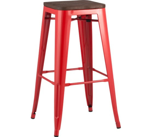 Табурет Stool Group TOLIX WOOD барный красный глянцевый