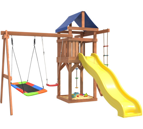 Игровой комплекс National Tree Company Качели лодочка и прямоугольное гнездо Лодка IgroWoods ДП-9