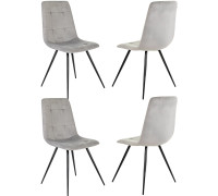 Стул Бюрократ CH-K1 4 шт светло-серый Holland 09/черный