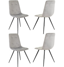 Стул Бюрократ CH-K1 4 шт светло-серый Holland 09/черный