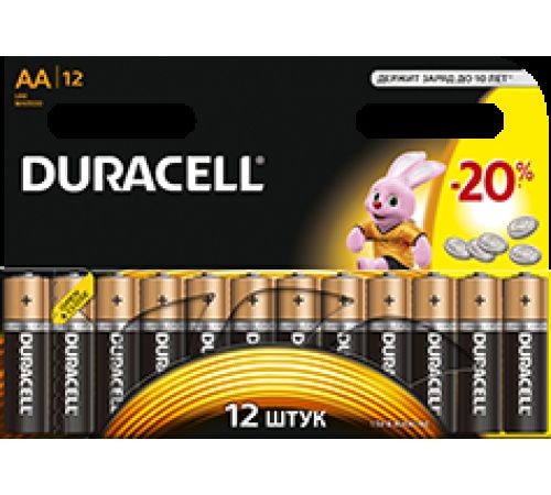 Батарейки DURACELL AA 12 шт.