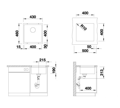 Кухонная мойка ZorG Subline 40 серый жемчуг