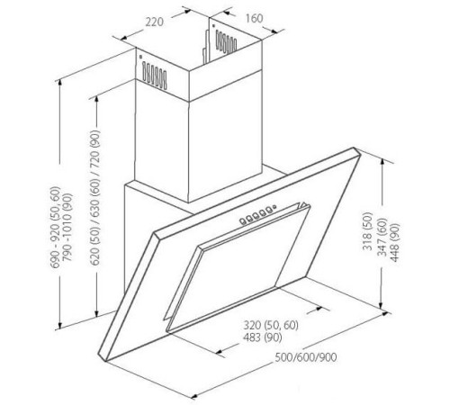 Кухонная вытяжка Akpo Nero 60 WK-4 бежевый