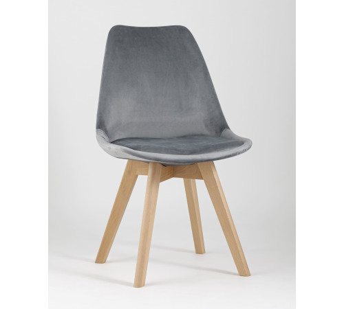 Стул Stool Group Frankfurt велюр серый
