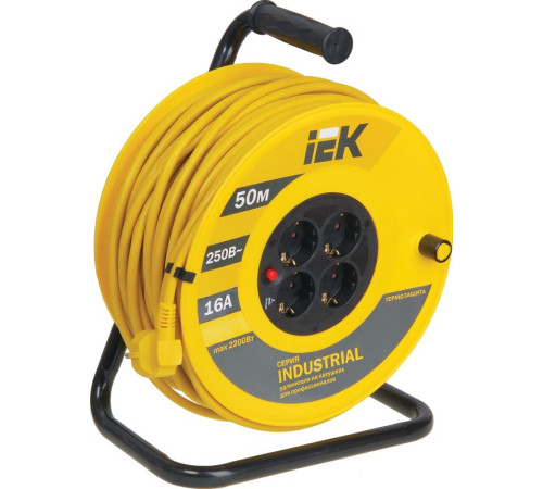 Удлинитель IEK УК50 WKP15-16-04-50 50 м, желтый