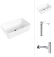 Умывальник Lauter 21674A + Rio 21AM12672 с сифоном 21635CH хром