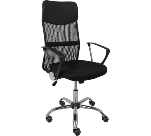 Офисное кресло AksHome Aria ткань/сетка/экокожа, черный